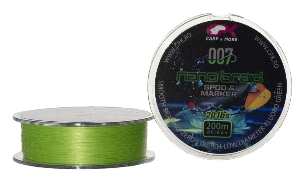 CPK Nano Braid Spod & Marker, 0.18mm, 9.07kg, 200m