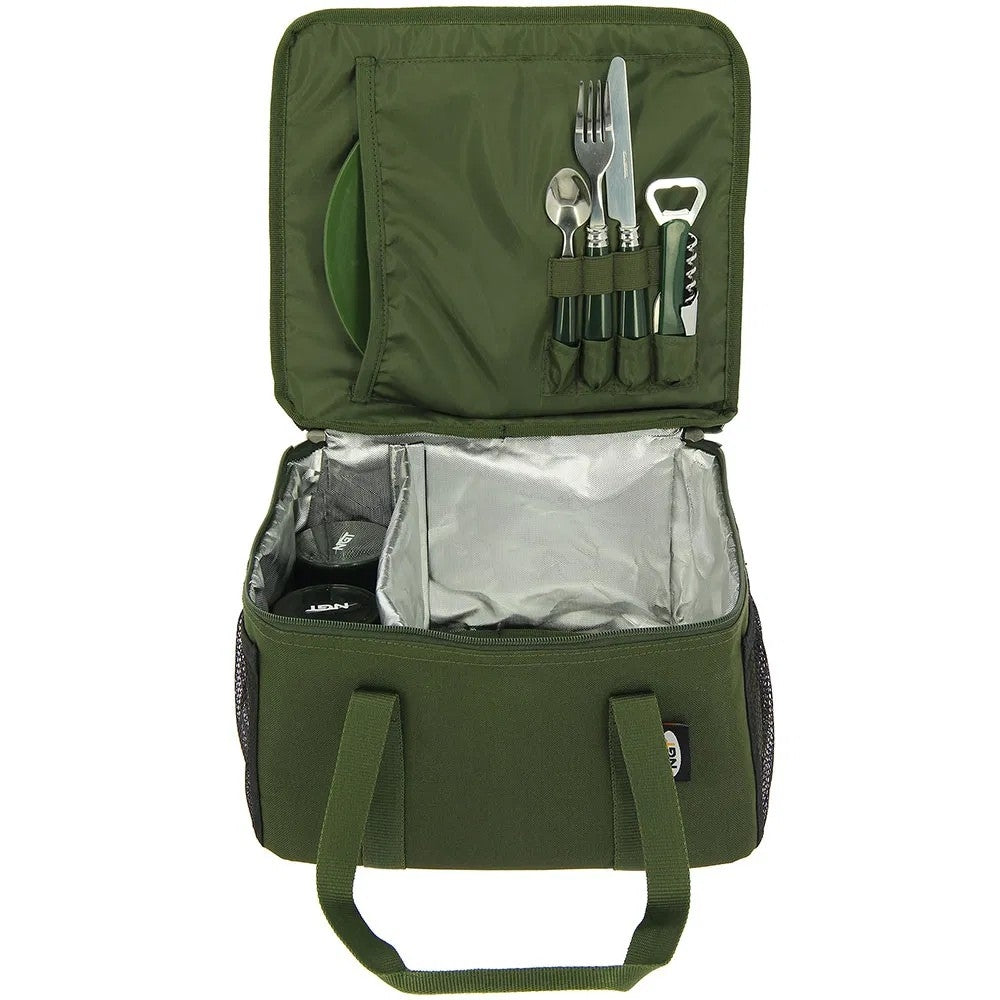 NGT Food and Brew Kit Bag - Insulated Bag with Cutlery, Mug, Pots and Plate