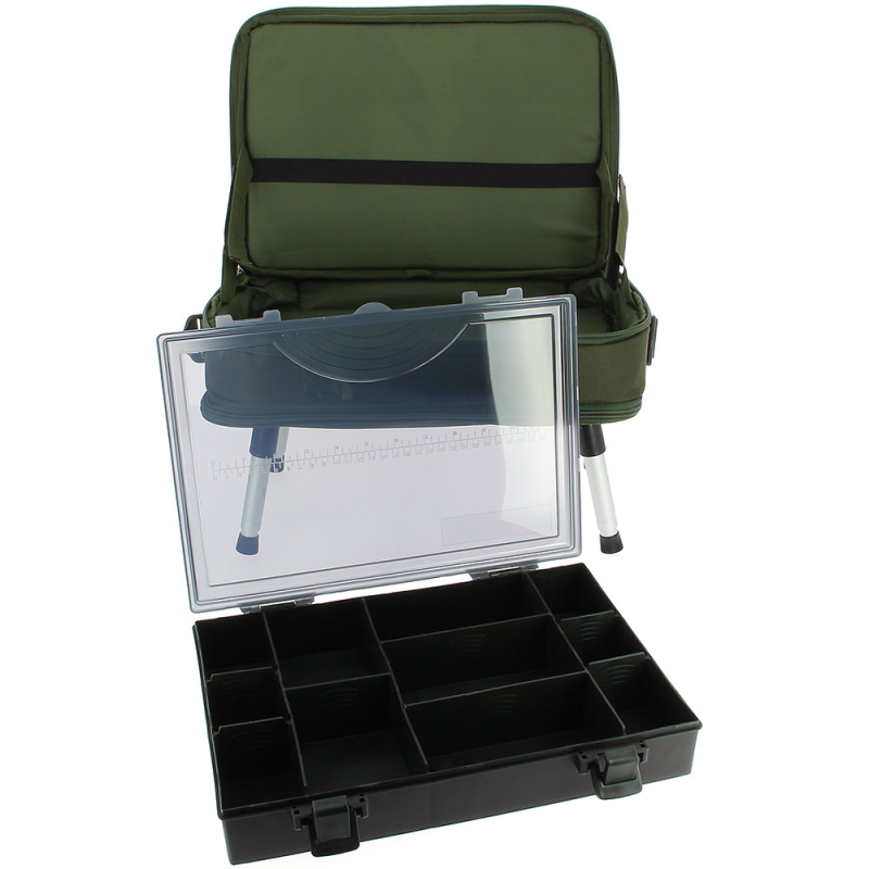 NGT Carp Case System PLUS - - Bivvy Table, Tackle Box and Two Tier Bag