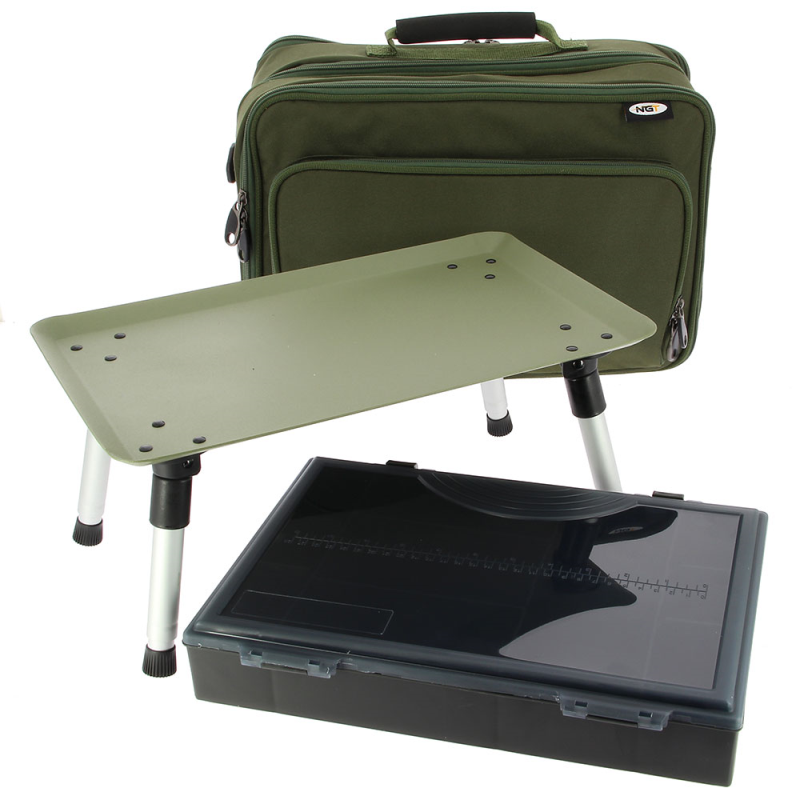 NGT Carp Case System PLUS - - Bivvy Table, Tackle Box and Two Tier Bag