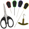 NGT 6pc Soft Grip Tool Set - 4 Needles, Braid Scissors and Knot Puller